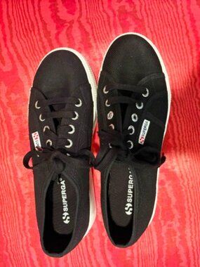 Black Superga Platform Sneaker-Never Worn